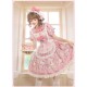Mademoiselle Pearl Sanrio Hello Kitty Candy Themed Apron Blouse Salopette JSKs and OPs(Reservation/Full Payment Without Shipping)